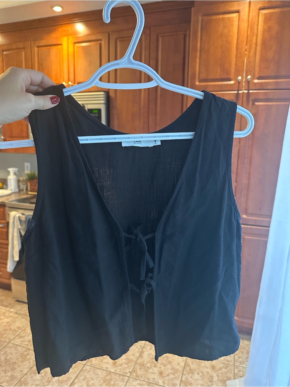 Simons Black Tie-Front Women's Camisole